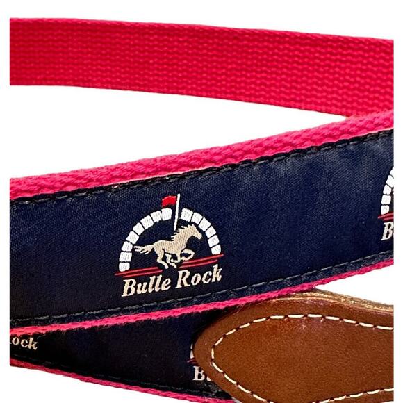 BULLE ROCK Golf Belt Men’s Size 34 Leather Backed Ribbon Style Casual Belt MD - Picture 2 of 9
